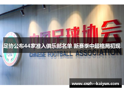 足协公布44家准入俱乐部名单 新赛季中超格局初现